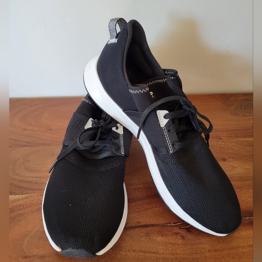 New Balance Women's Black and White Sneakers